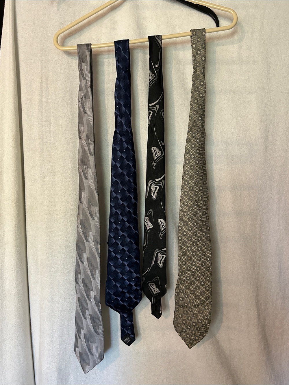 Men's Neck Tie Set - Gray, Navy, Black, Taupe